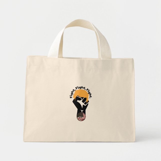 Fight, Fight, Fight Mini Tote Bag (Front)