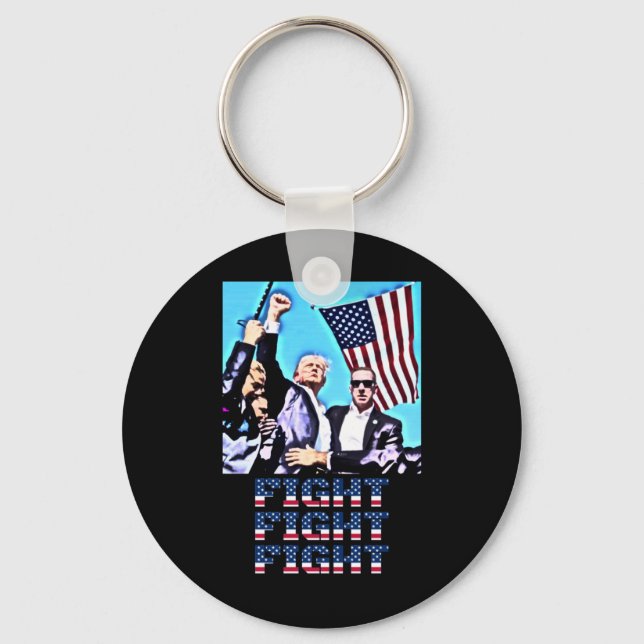 Fight Fight Fight Rally Fist Pump  Key Ring (Front)