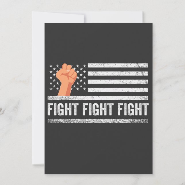 Fight Fight Fight Trump American Flag Patriotic  Invitation (Front)