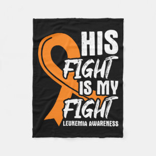 Fight Fight Leukaemia Awareness Ribbon Leukaemia Fleece Blanket