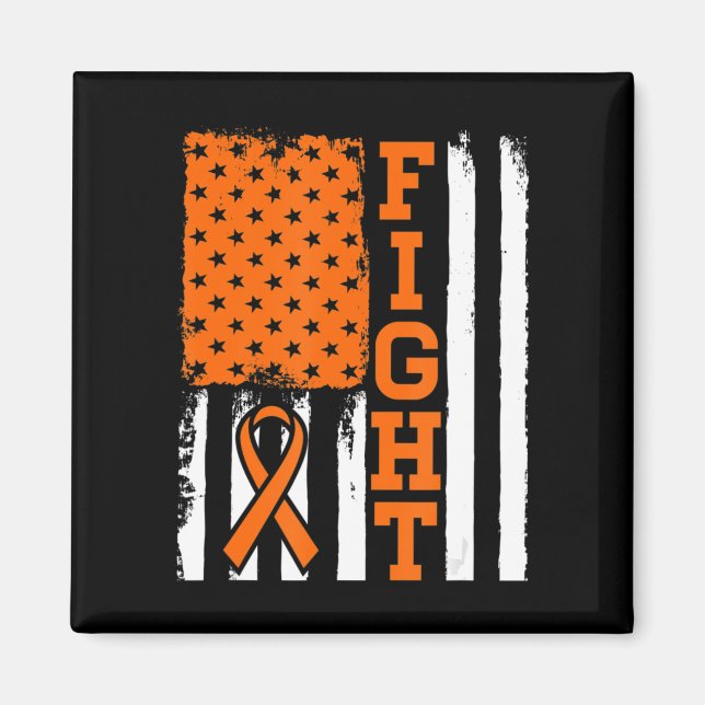 Fight Flag  Leukaemia Cancer  Gift For Leukaemia F Magnet (Front)