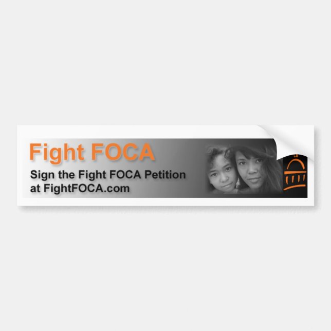 Fight FOCA! Bumper Sticker (Front)