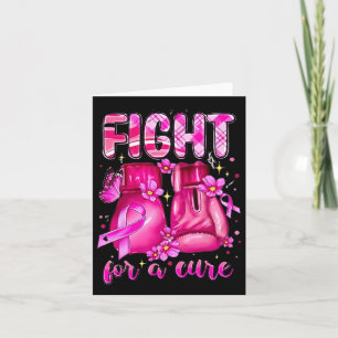 Fight For A Cure Pink Boxing Gloves Breast Cancer  Card