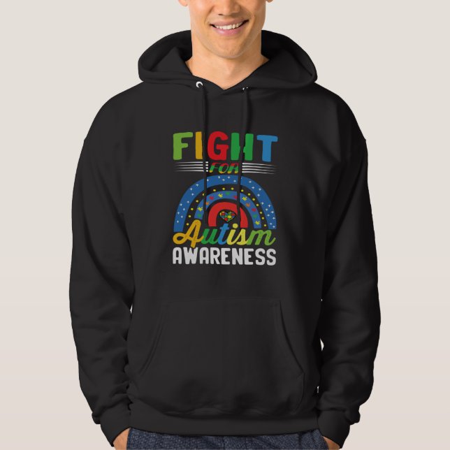 Fight For Autism Awareness Kindness Be Different Q Hoodie (Front)