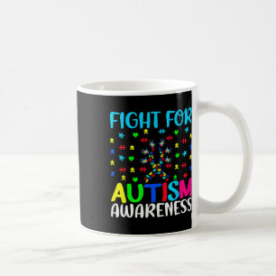 Fight For Autism Awareness Puzzle Hands Design Sup Coffee Mug