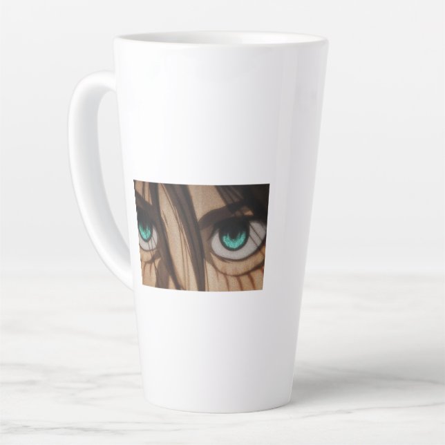 Fight for Freedom | Eren-Inspired Quote Design Latte Mug (Left Angle)