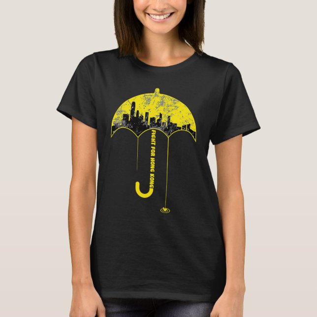 Fight For Hong Kong Yellow Umbrella for men women T-Shirt (Front)