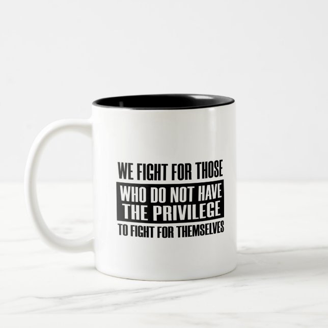 Fight For Injustice Justice Social Protest 2020 Two-Tone Coffee Mug (Left)