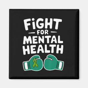 Fight For Mental Health Awareness Boxing Gloves Magnet