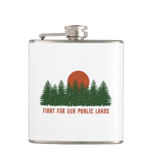 Fight For Our Public Lands Hip Flask