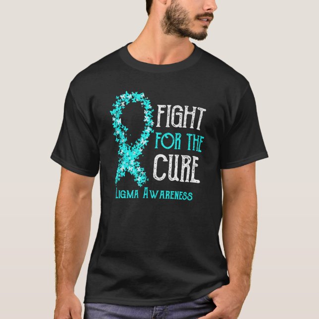 Fight For The Cure Ligma Awareness Blue Ribbon But T-Shirt (Front)
