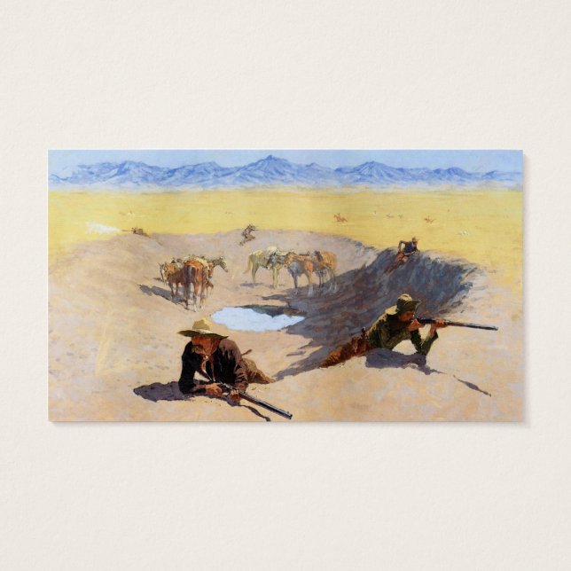 Fight for the Water Hole ~ Frederic Remington (Back)