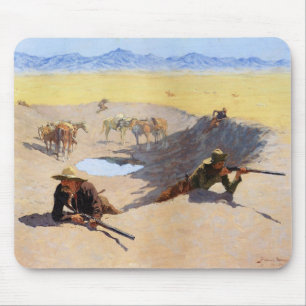 Fight for the Water Hole ~ Frederic Remington Mouse Pad