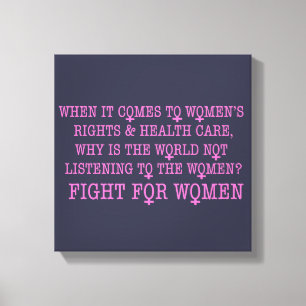 Fight for Women Canvas Print