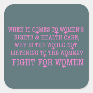 Fight for Women Square Sticker