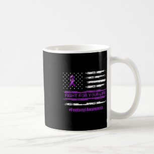 Fight For Your Life Overdose Awareness Purple Ribb Coffee Mug
