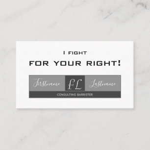 Fight for your right lawyer, advocate, barrister business card