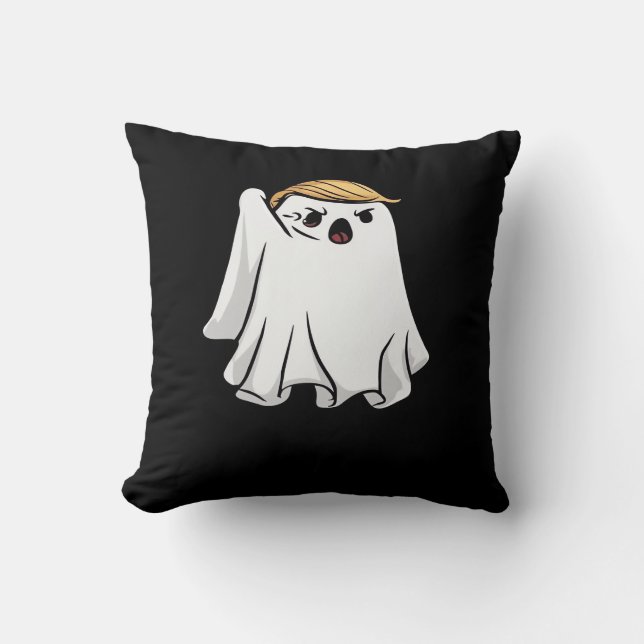 Fight Funny Halloween Trumpkin Cushion (Front)