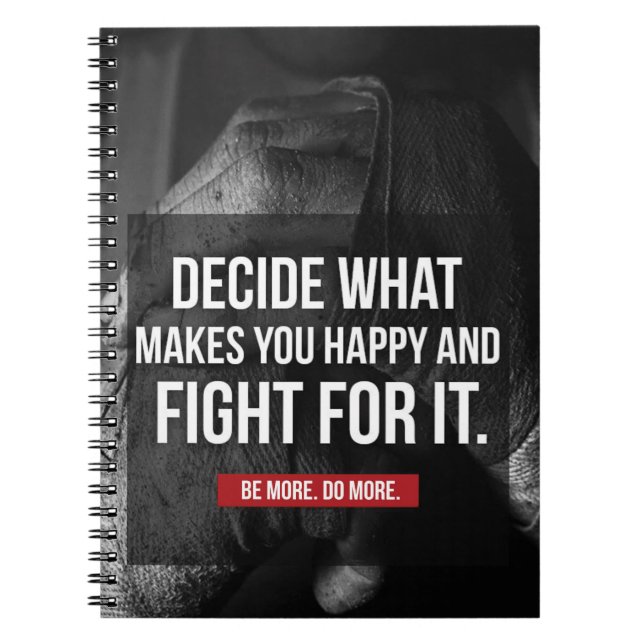 FIGHT - Gym Workout Motivational Notebook (Front)