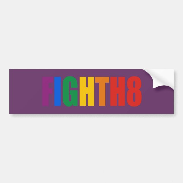 Fight H8 Bumper Sticker (Front)