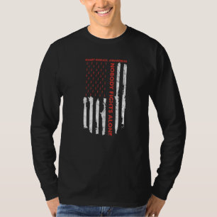 Fight Heart Disease Awareness Month American Flag T-Shirt