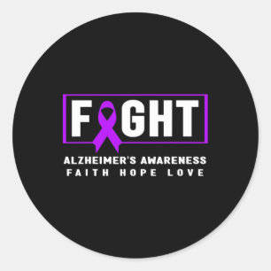 Fight Heimerheimer’s - Purple Ribbon Heimerheimer’ Classic Round Sticker