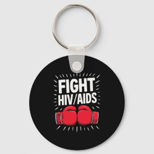 Fight Hivaid Awareness Red Boxing Gloves 1 Key Ring