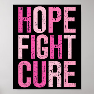 Fight Hope Cure In October We Wear Pink Breast Can Poster