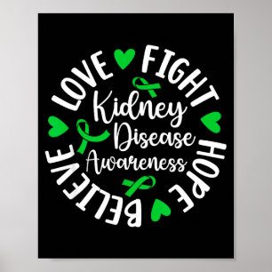 Fight hope kidney disease awareness kidney disease poster