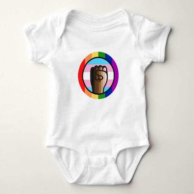Fight Injustice Embrace Equality Baby Bodysuit (Front)