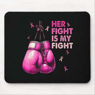Fight is Fight Boxing Gloves Breast Cancer Mouse Pad