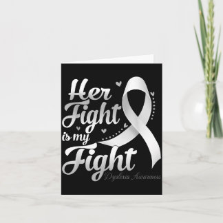 Fight is fight dyslexia awareness warrior ribbon card