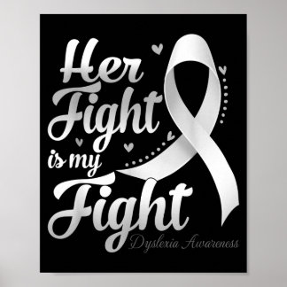Fight is fight dyslexia awareness warrior ribbon poster