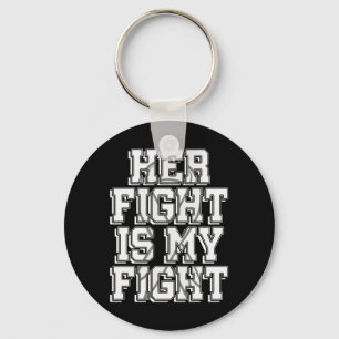 Fight Is Fight Lung Cancer Carcinoma White Key Ring