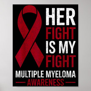 Fight Is Fight Multiple Myeloma Cancer Awareness Poster