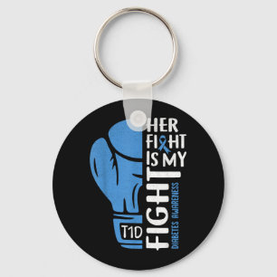 Fight Is Fight November Type 1 Diabetes Awareness Key Ring