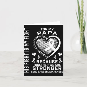 Fight Is Fight Papa Lung Cancer Awareness Products Card