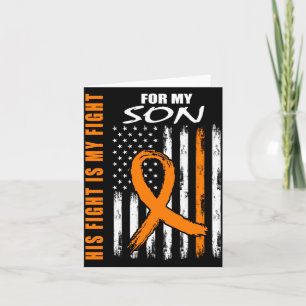 Fight Is Fight Son Leukaemia Awareness Usa Flag Card
