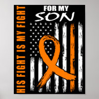 Fight Is Fight Son Leukaemia Awareness Usa Flag