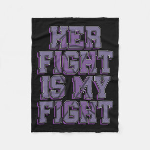 Fight Is Fight Stomach Cancer Ribbon Periwinkle Fleece Blanket