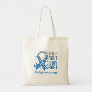 Fight Is Fight Warrior Support Diabetes Awareness Tote Bag