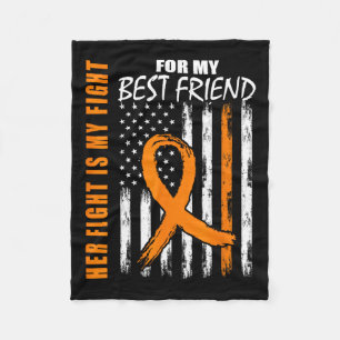 Fight Is My Fight Best Friend Leukaemia Awareness Fleece Blanket