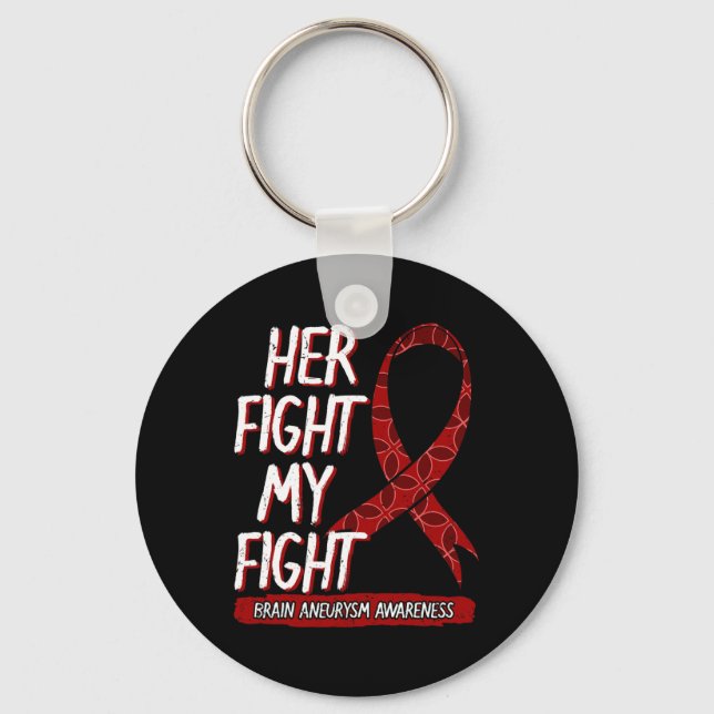 Fight Is My Fight Brain Aneurysm Awareness Fighter Key Ring (Front)