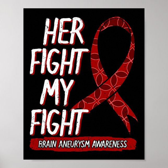 Fight Is My Fight Brain Aneurysm Awareness Fighter Poster (Front)