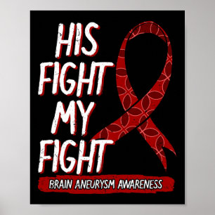 Fight Is My Fight Brain Aneurysm Awareness Fighter Poster