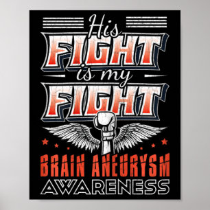 Fight Is My Fight Brain Aneurysm Awareness Graphic Poster