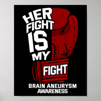 Fight Is My Fight Brain Aneurysm Awareness Support Poster