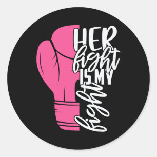 Fight Is My Fight Breast Cancer Awareness Family S Classic Round Sticker