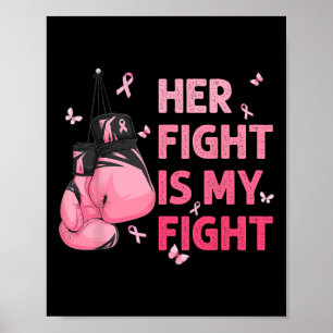 Fight Is My Fight Breast Cancer Awareness Support  Poster