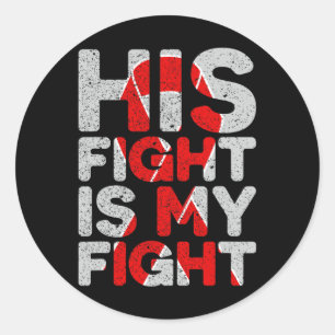 Fight Is My Fight Congenital Heart Defect Support Classic Round Sticker